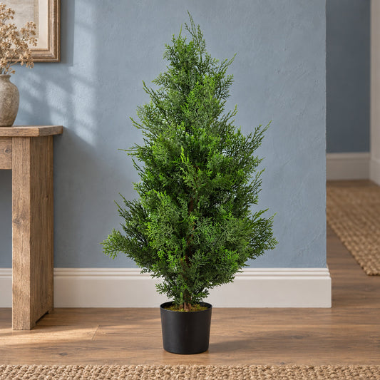 90cm Artificial Cypress Topiary