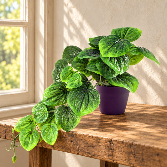 35cm Artificial Trailing Green Potted Pothos Plant