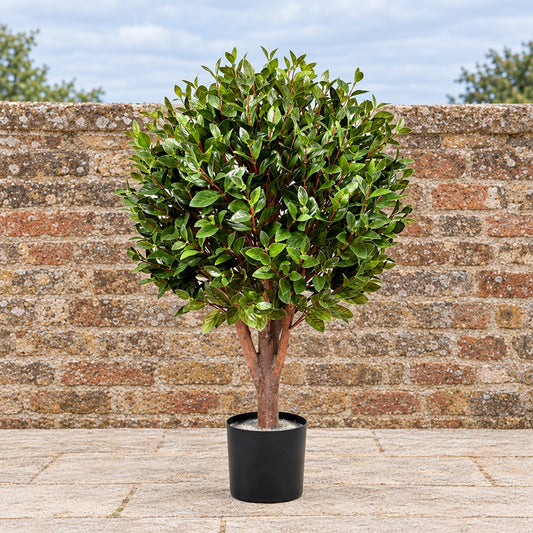 90cm Artificial UV Resistant Gloxinia Single Ball Topiary Trunk
