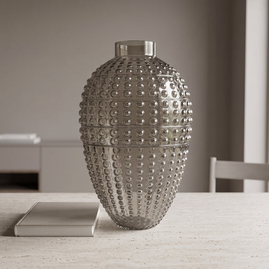 35cm Smoke Grey Bubble Vase