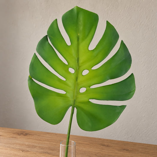 55cm Single Artificial Monstera Leaf