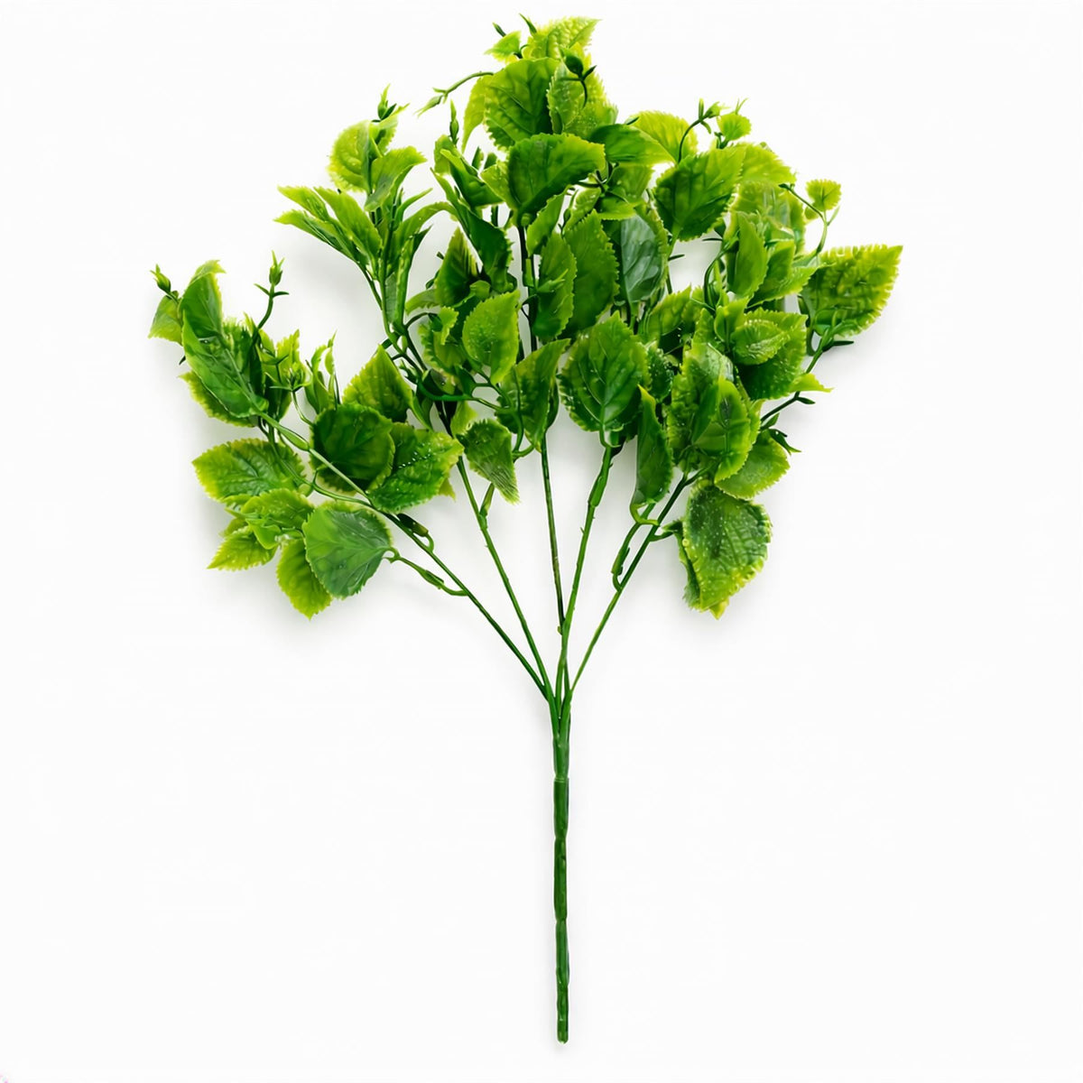 Pack of 6 x 32cm Artificial Leafy Foliage Stem Plant Faux Green Decorative Fillers