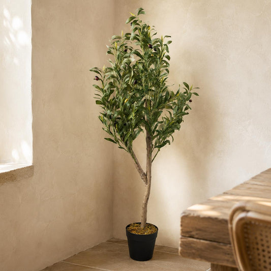 120cm Artificial Natural Look Olive Tree with Wooden Trunk – image 10