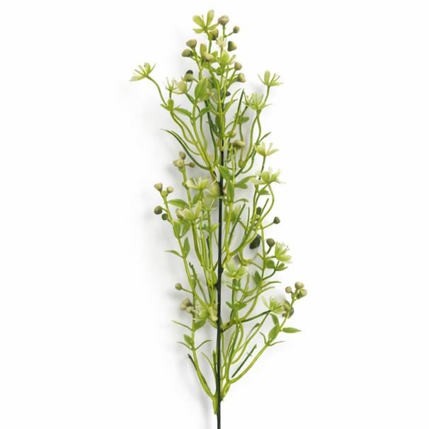 Pack of 6 x 48cm Artificial Wild Berry Blossom Spray Stem Faux Green Floral Filler