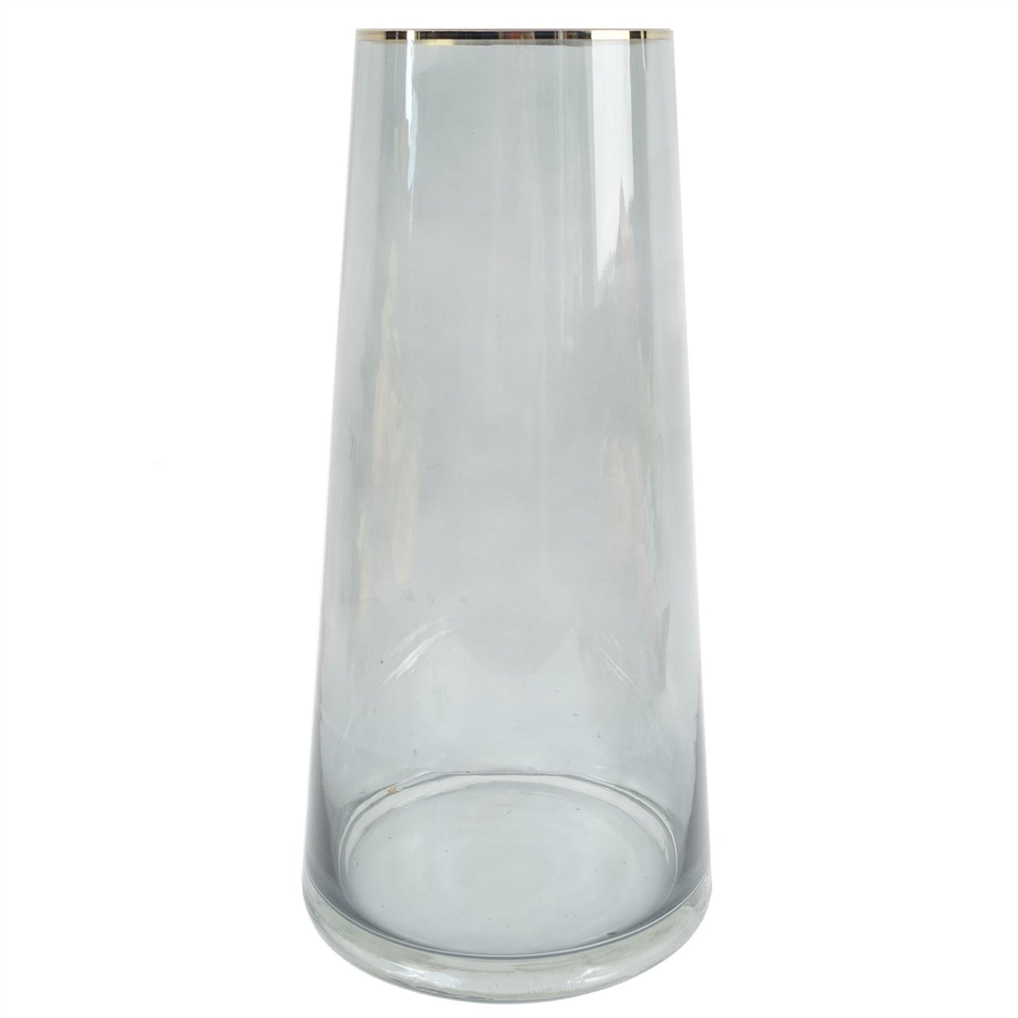 60cm Yellow Rose Artificial Flowers Glass Vase