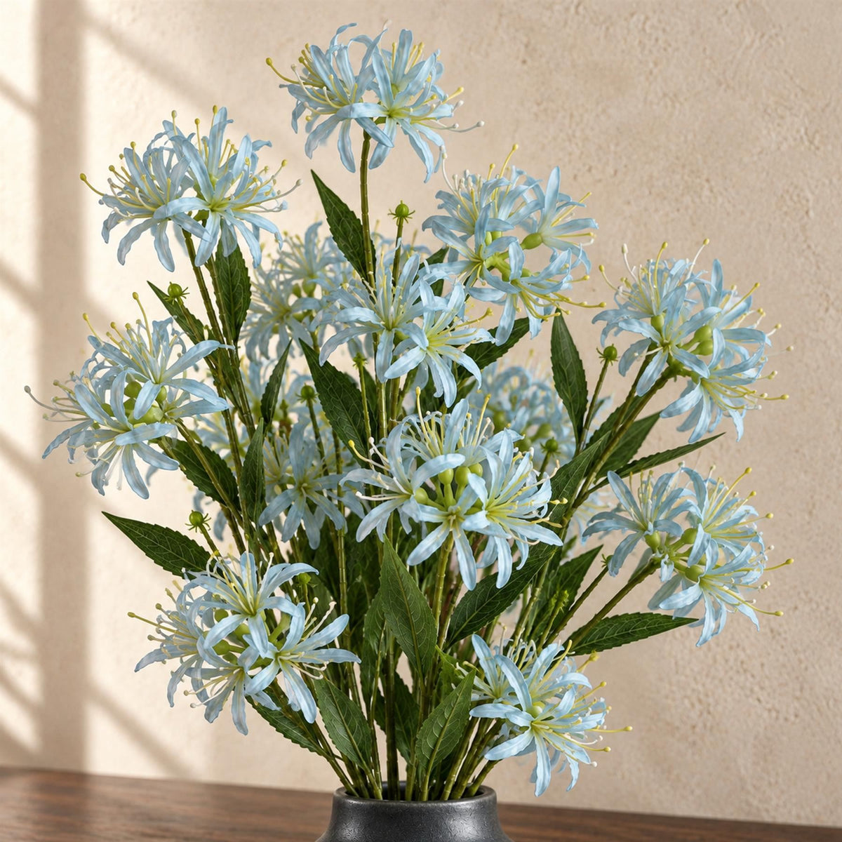 72cm Artificial Light Blue Spider Lily Stem
