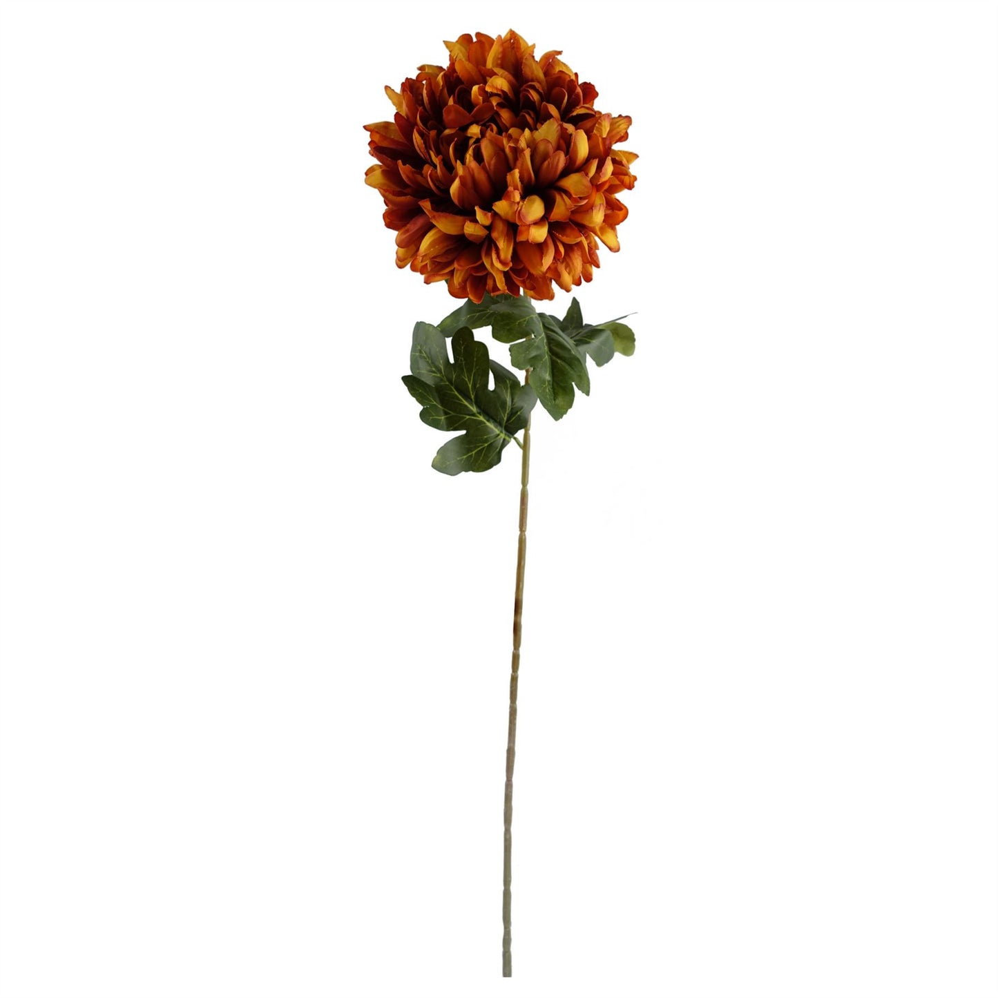 65cm Artificial Orange and Black Flower Arrangement Glass Vase