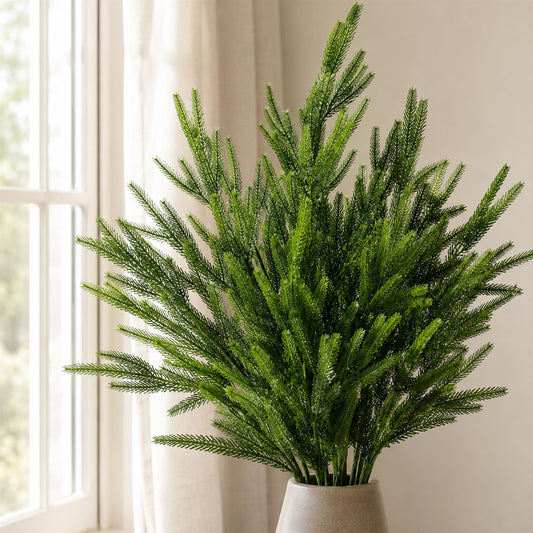 Pack of 6 x 95cm Artificial Green Pine Needle Sprays