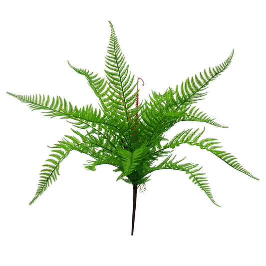 6 x 60cm Artificial Bushy Dixie Wood Fern Dark Green Plant