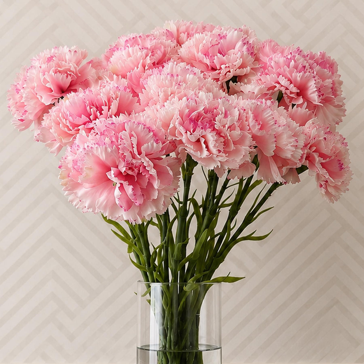 57cm Single Pink Carnation Artificial Flower