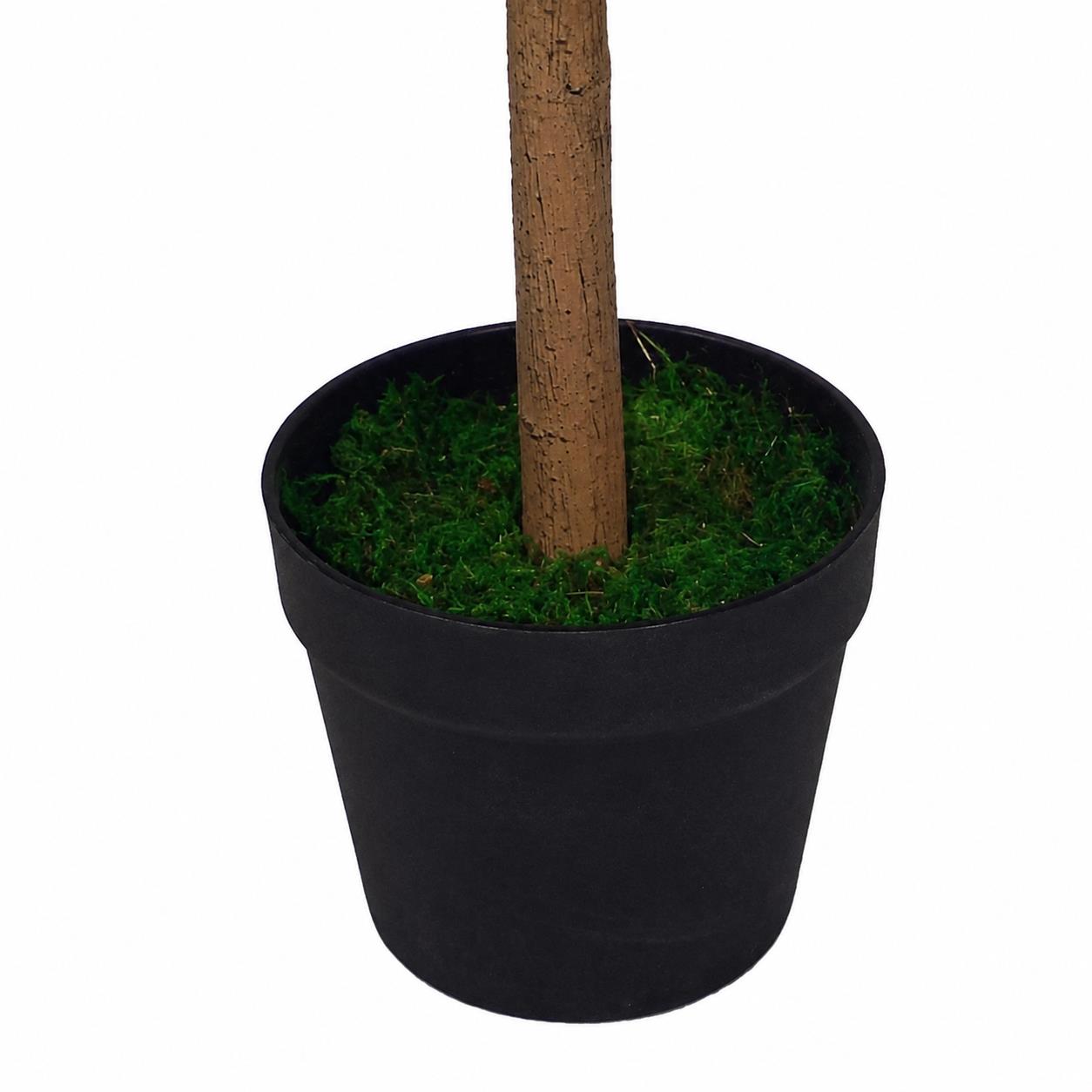 Pair of 120cm Artificial Topiary Bay Trees Pyramid Cones Extra Large