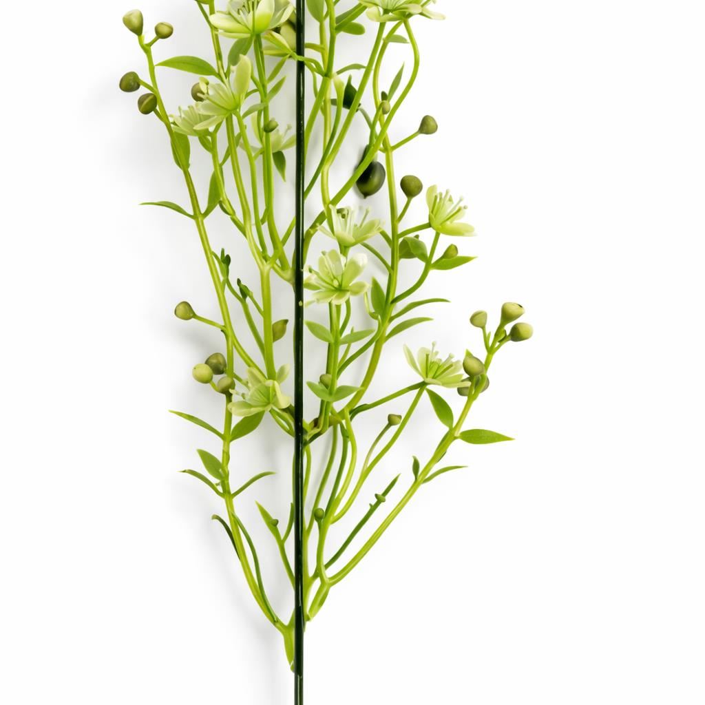 Pack of 6 x 48cm Artificial Wild Berry Blossom Spray Stem Faux Green Floral Filler
