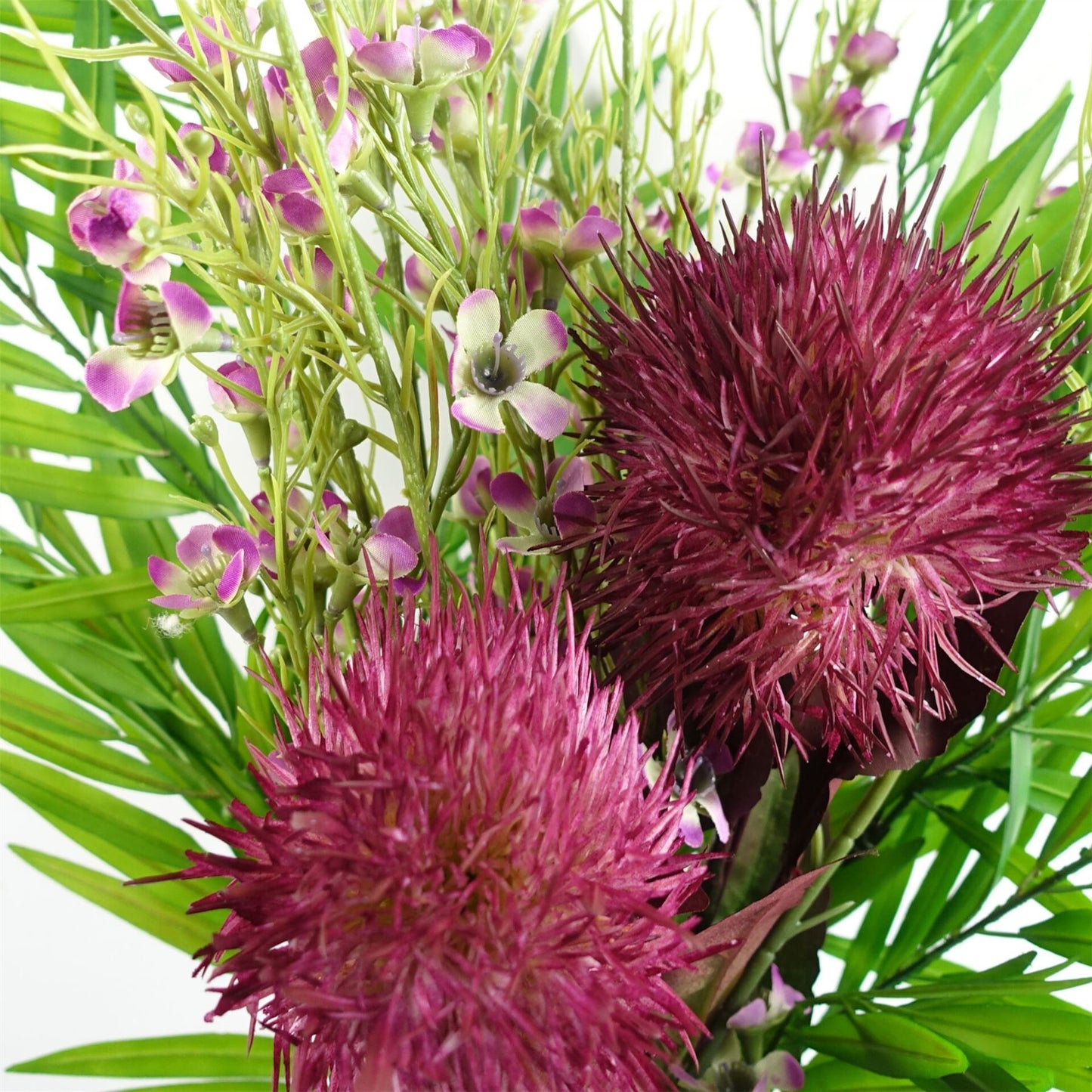 100cm Artificial Foliage with Small Flowers Purple