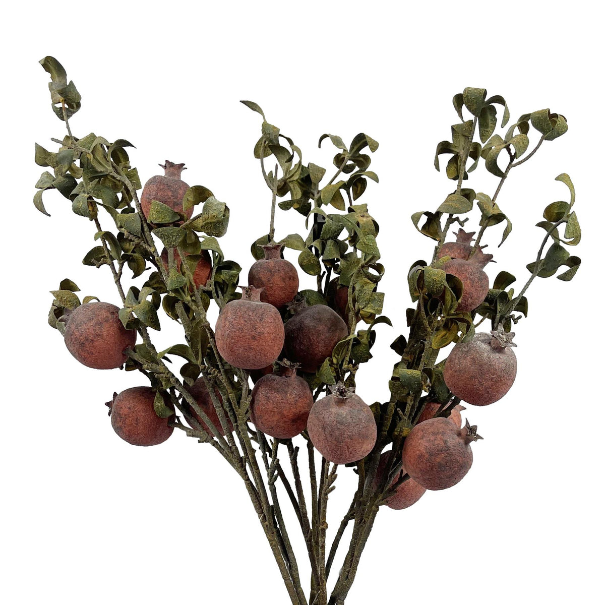 Pack of 6 x 75cm Artificial Pomegranate Stem Artificial Red