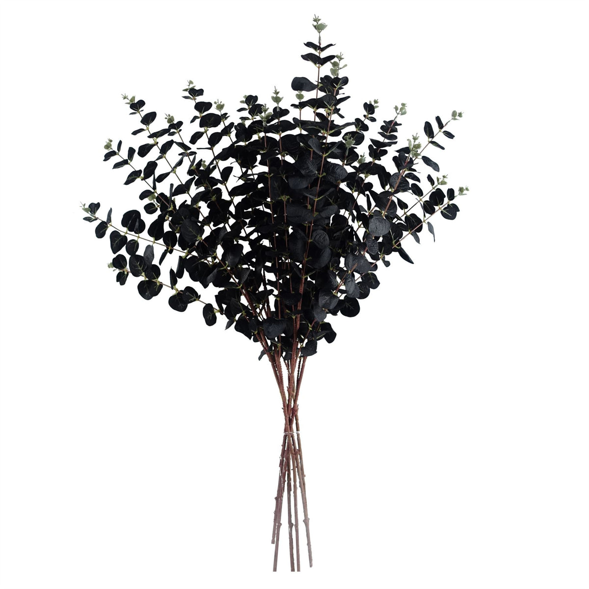 Pack of 6 x 80cm Black Eucalyptus Foliage Stem