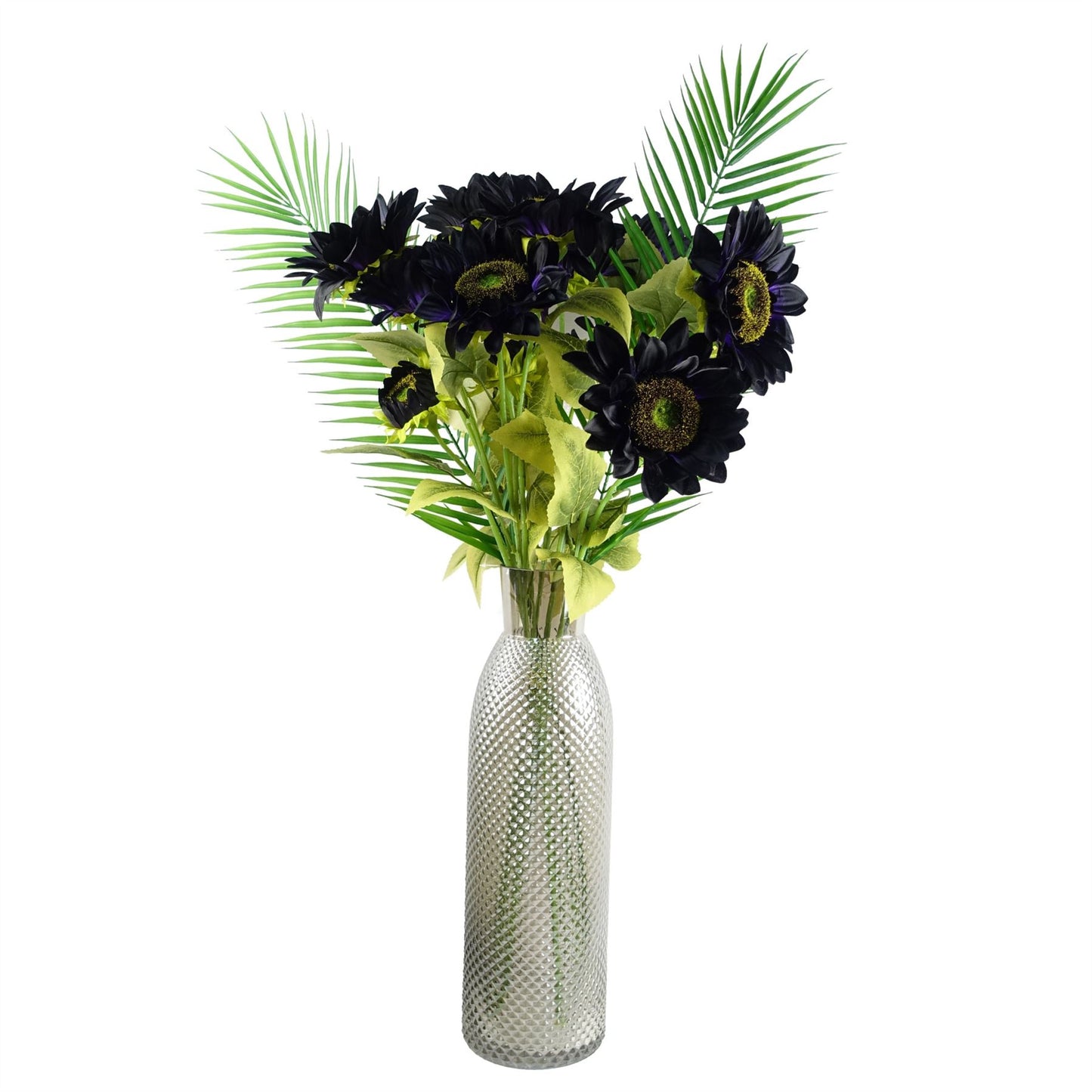 88cm Purple Artificial Sunflower 3 heads