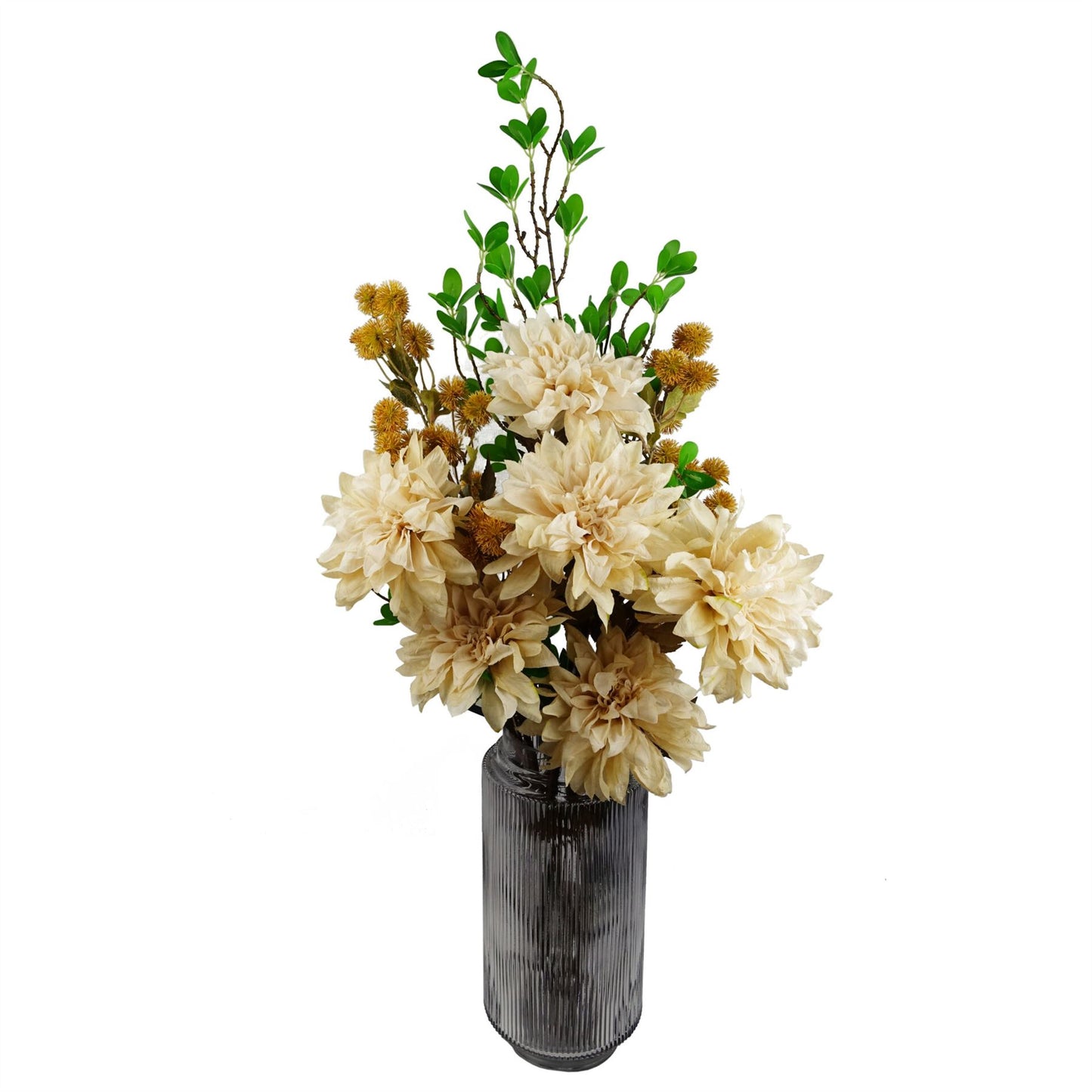 55cm Artificial Dahlia Flower Stem Dusty Cream