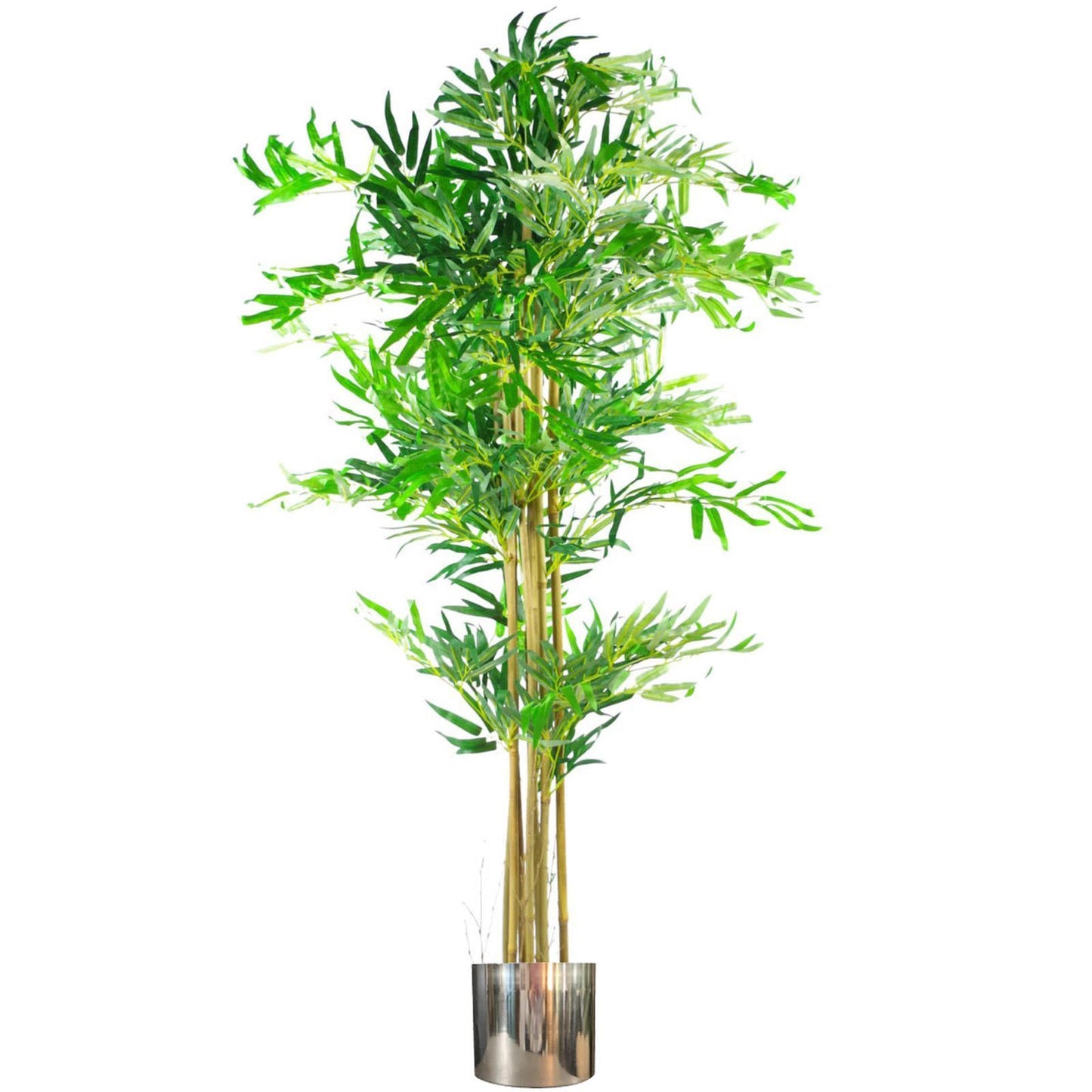 150cm Natural Look Artificial Bamboo Plants Trees with Silver Planter – image 2