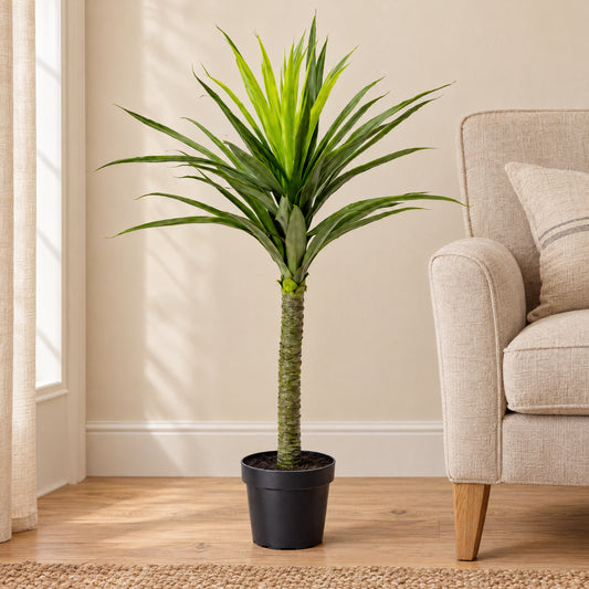 90cm Large Artificial Yukka Plant Spiky Tree Plant
