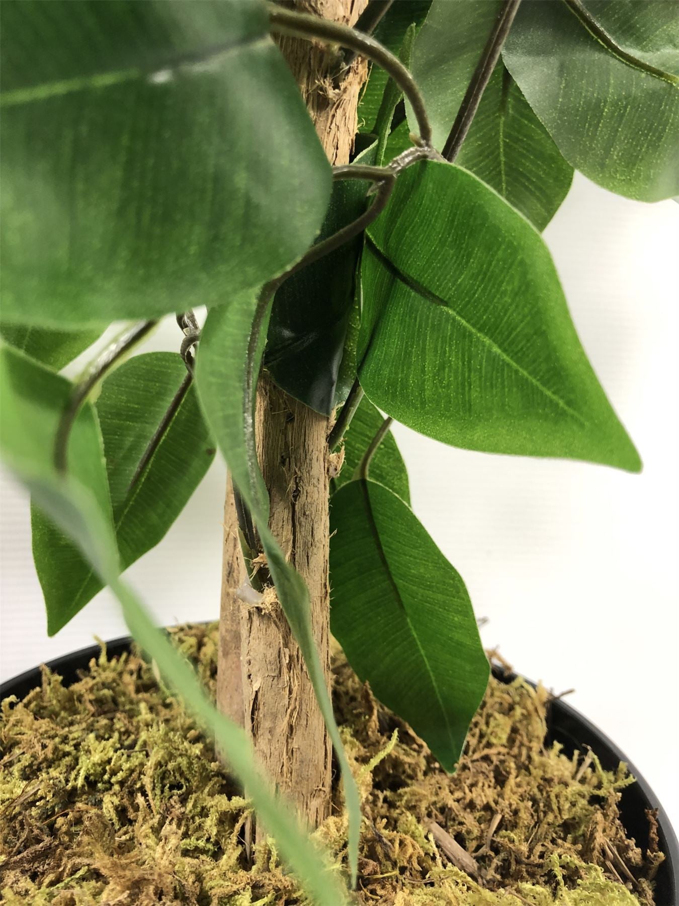 120cm Artificial Ficus Tree Large Bushy Shape Gold Planter – image 2