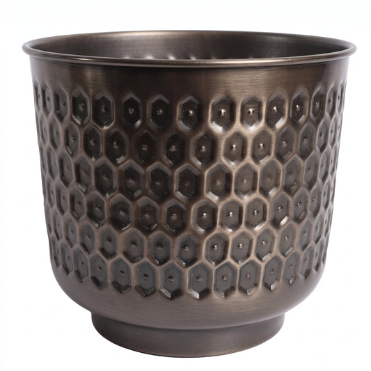 20cm Gold Honeycomb Planter – image 2