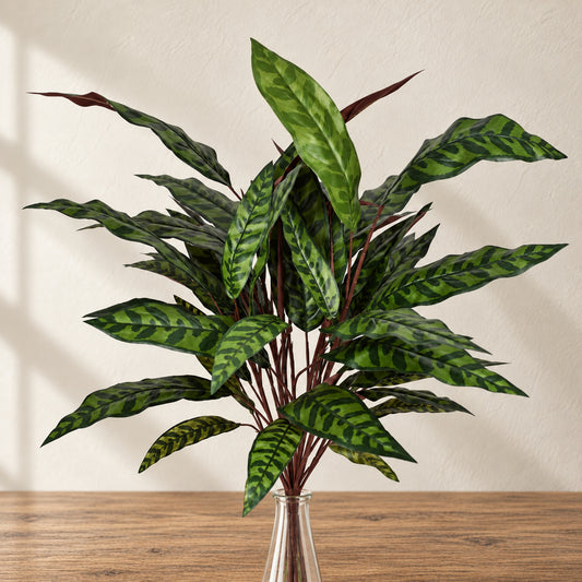 90cm Fire Retardant Artificial Peacock Foliage Bush