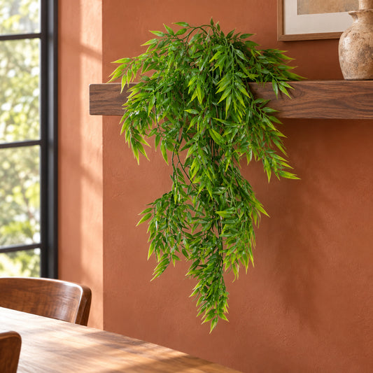 80cm Artificial Trailing Bamboo Style Plant Hanging Faux Greenery