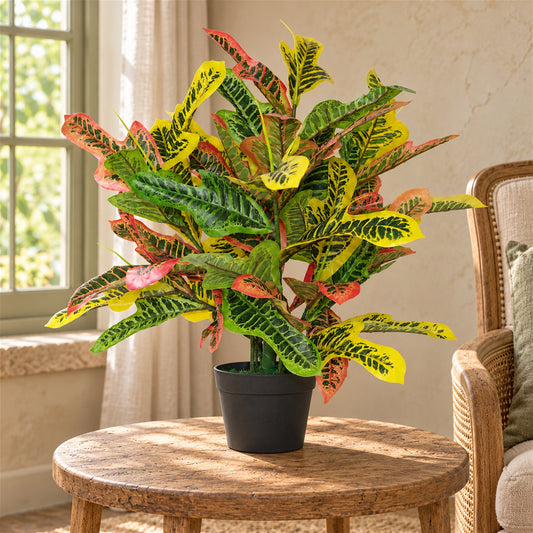 65cm Artificial Codiaeum Multicoloured Bright House Plant