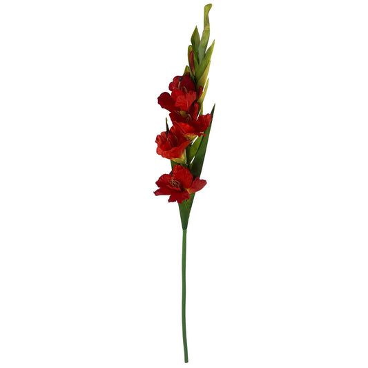 115cm Artificial Orange Gladioli Stem – image 2