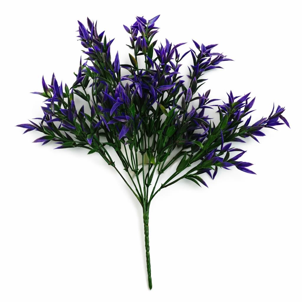Pack of 6 x 34cm Artificial Lavender Stem Plant Faux Floral Filler