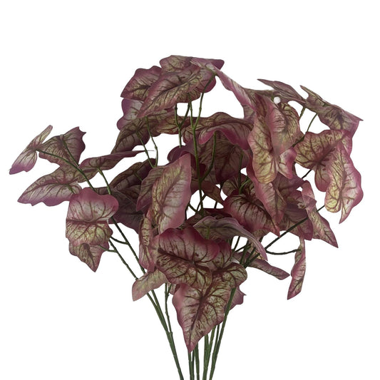 Pack of 6 x 85cm Artificial Purple Leaf Foliage