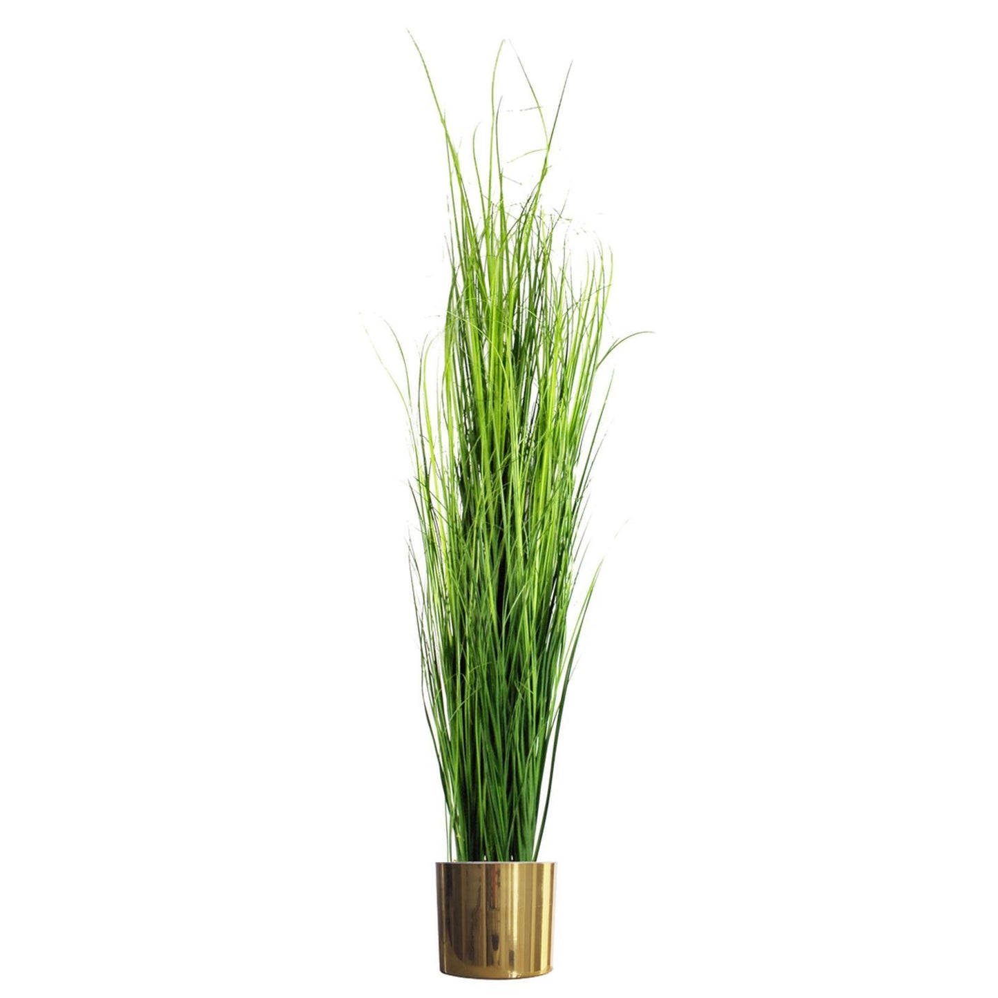 130cm Artificial Onion Grass Plant with Gold Planter
