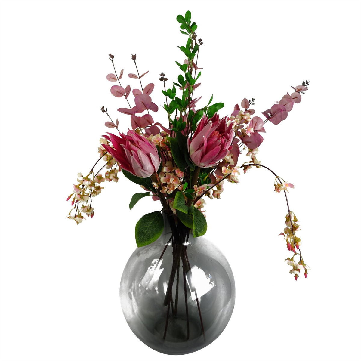 Pack of 6 x 80cm Pink Eucalyptus Foliage Stem