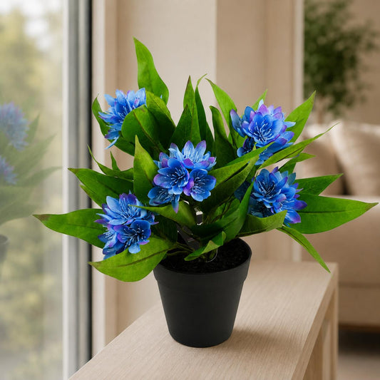 18cm Artificial Freesia Plant Blue Flowering – image 7