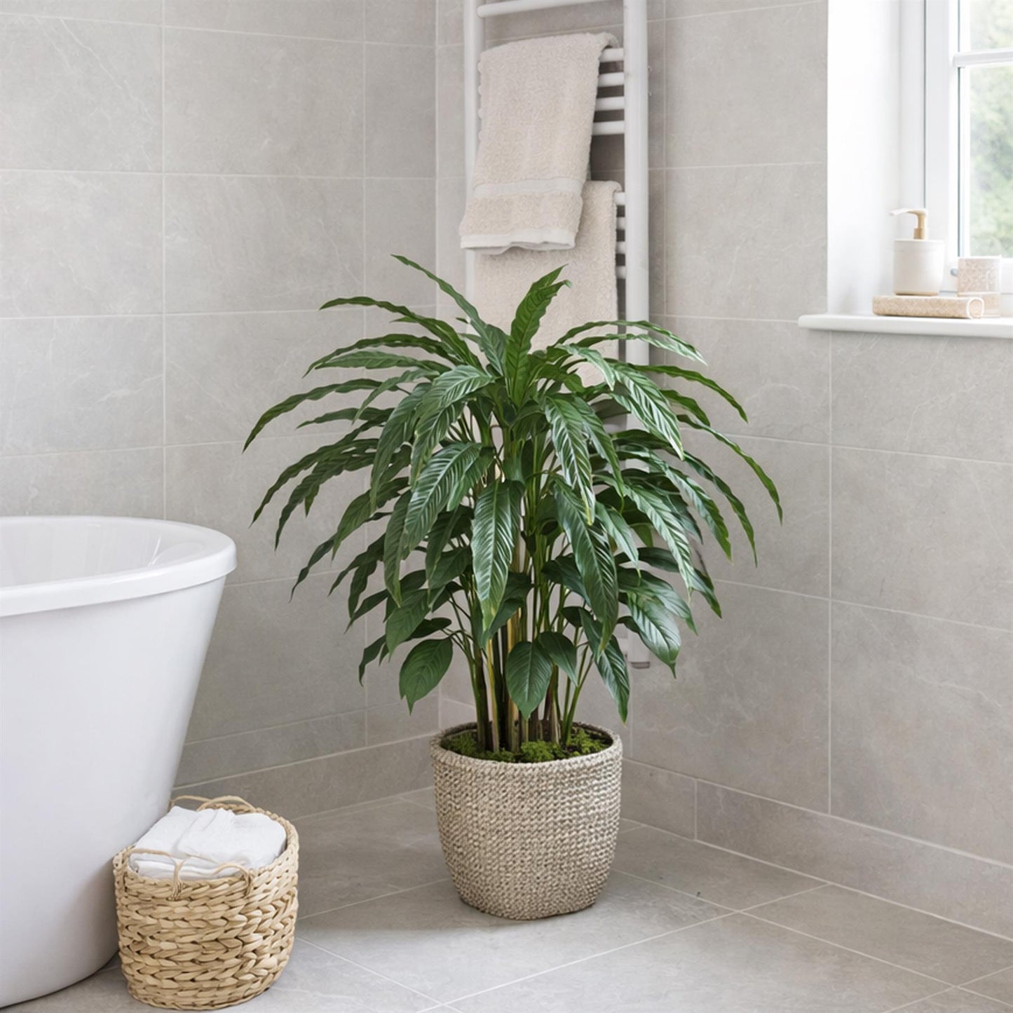 90cm Artificial Calathea Plant Dark Green