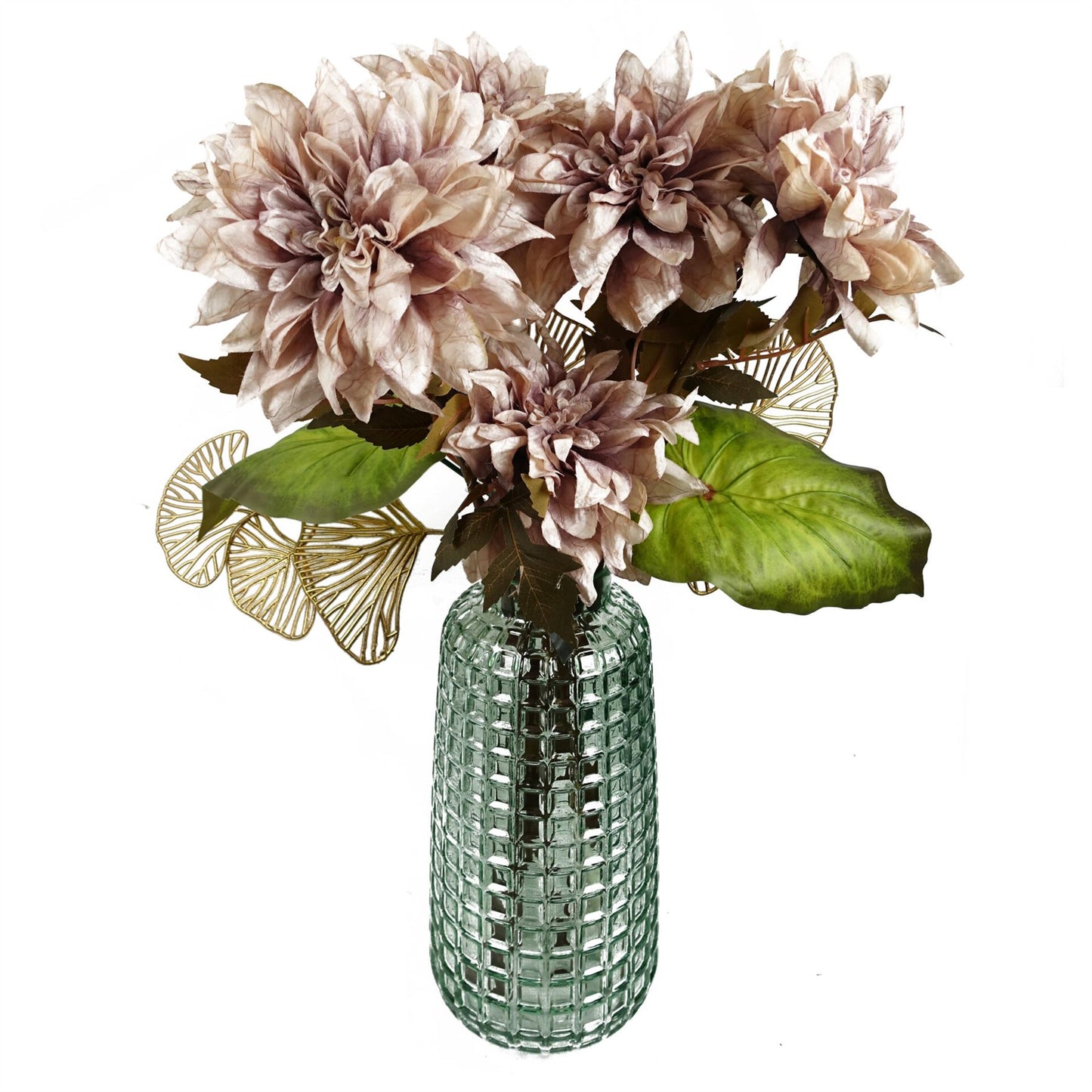 55cm Artificial Dahlia Flower Stem Dusty Pink