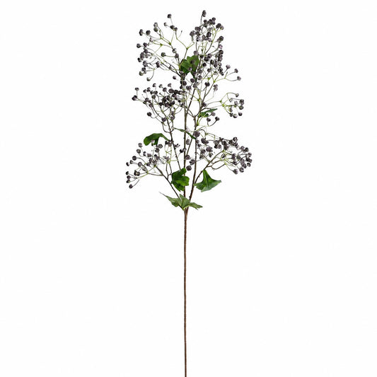 86cm Artificial Blue Daphne Berry Spray