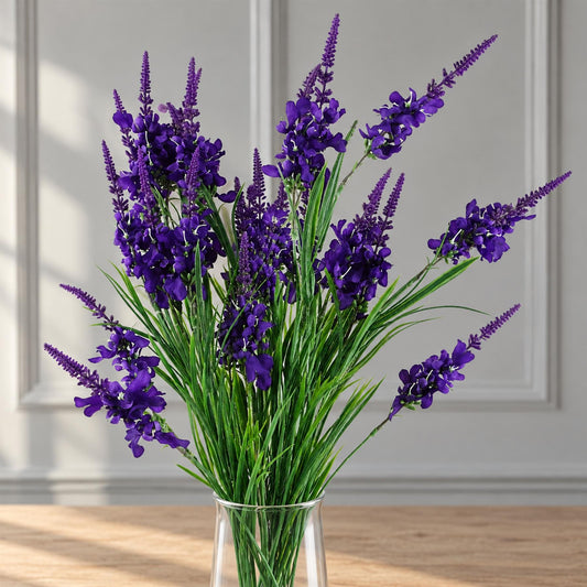 Pack of 6 x 80cm Purple Larkspur Artifical Stem
