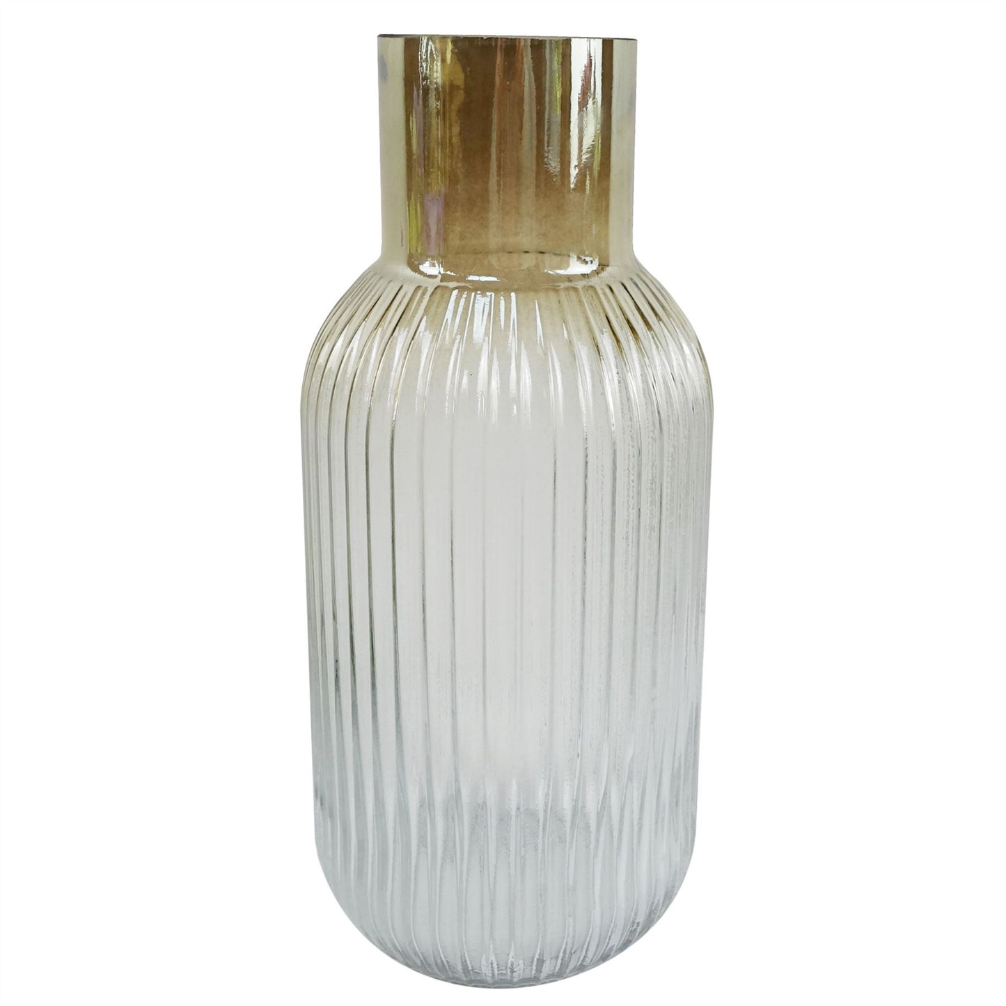 100cm Artificial Pink Blossom White Rose Arrangement Glass Vase