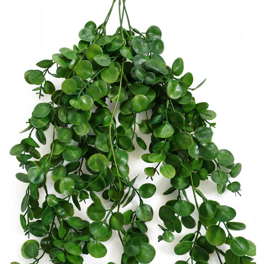 75cm Artificial Trailing Round Leaf Foliage Plant Deep Forest Green – image 2
