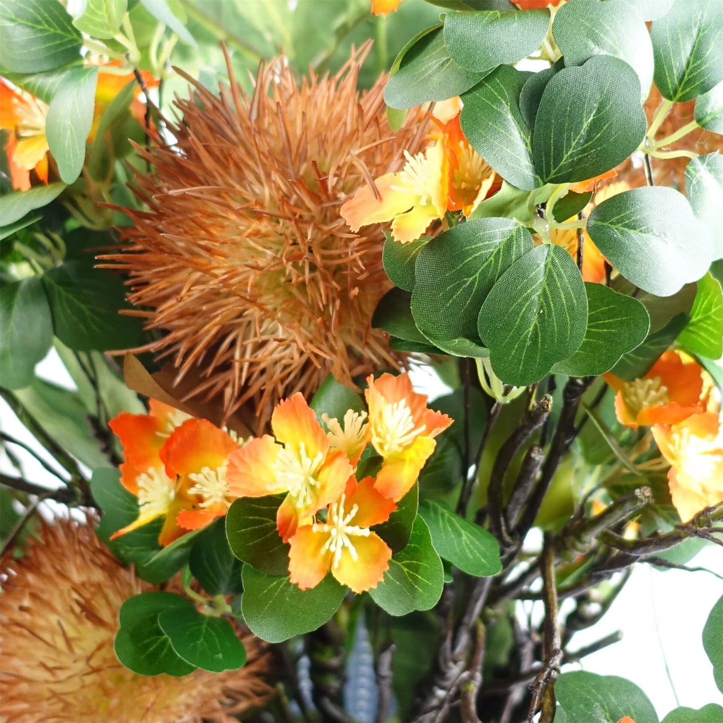 60cm Artificial Flower Foliage Spray Orange