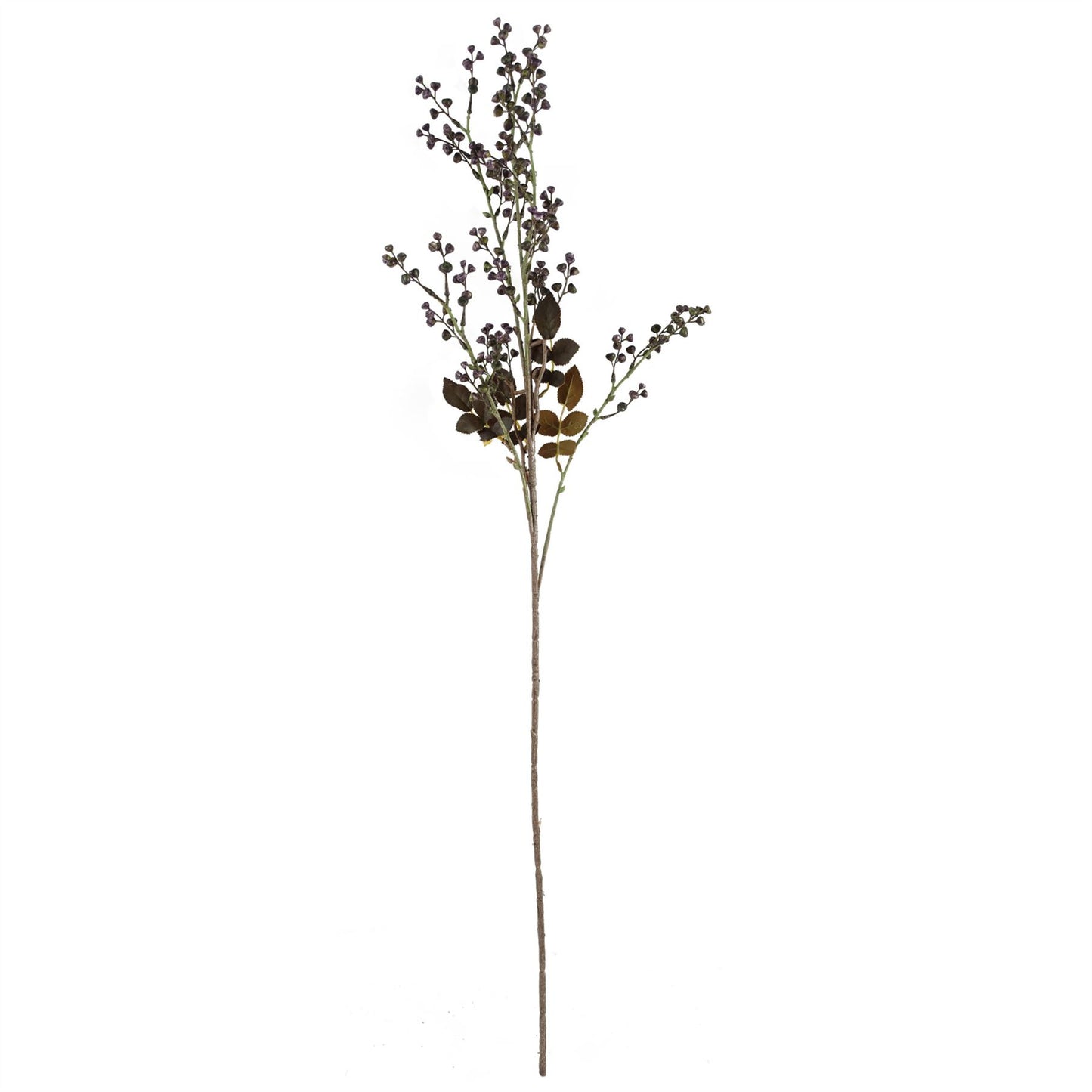 65cm Artificial Orange and Black Flower Arrangement Glass Vase