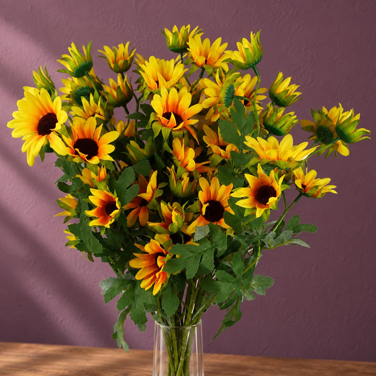 Pack of 6 x 70cm Artificial Yellow Daisy Flower Spray