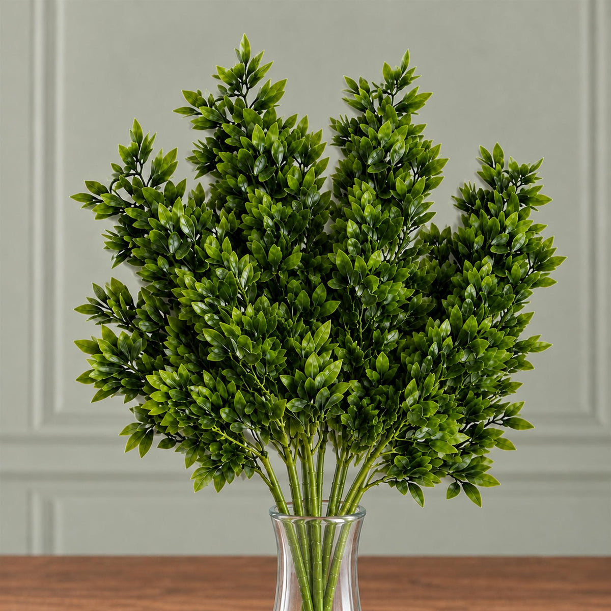 Pack of 6 x 75cm Artificial Boxwood Leaf Bush Stem