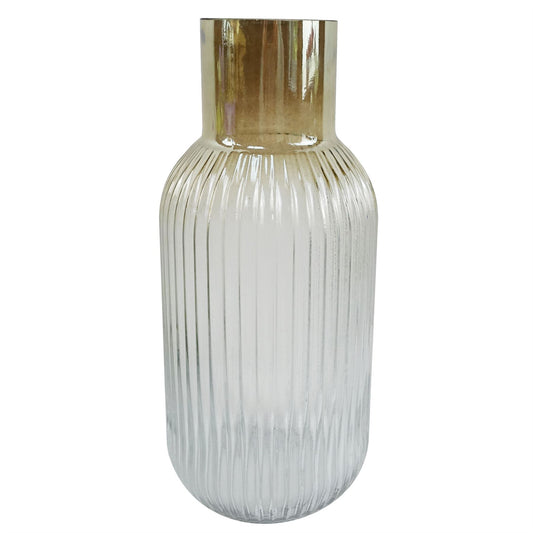 75cm Artificial White Starflower Display Ombre Glass Vase