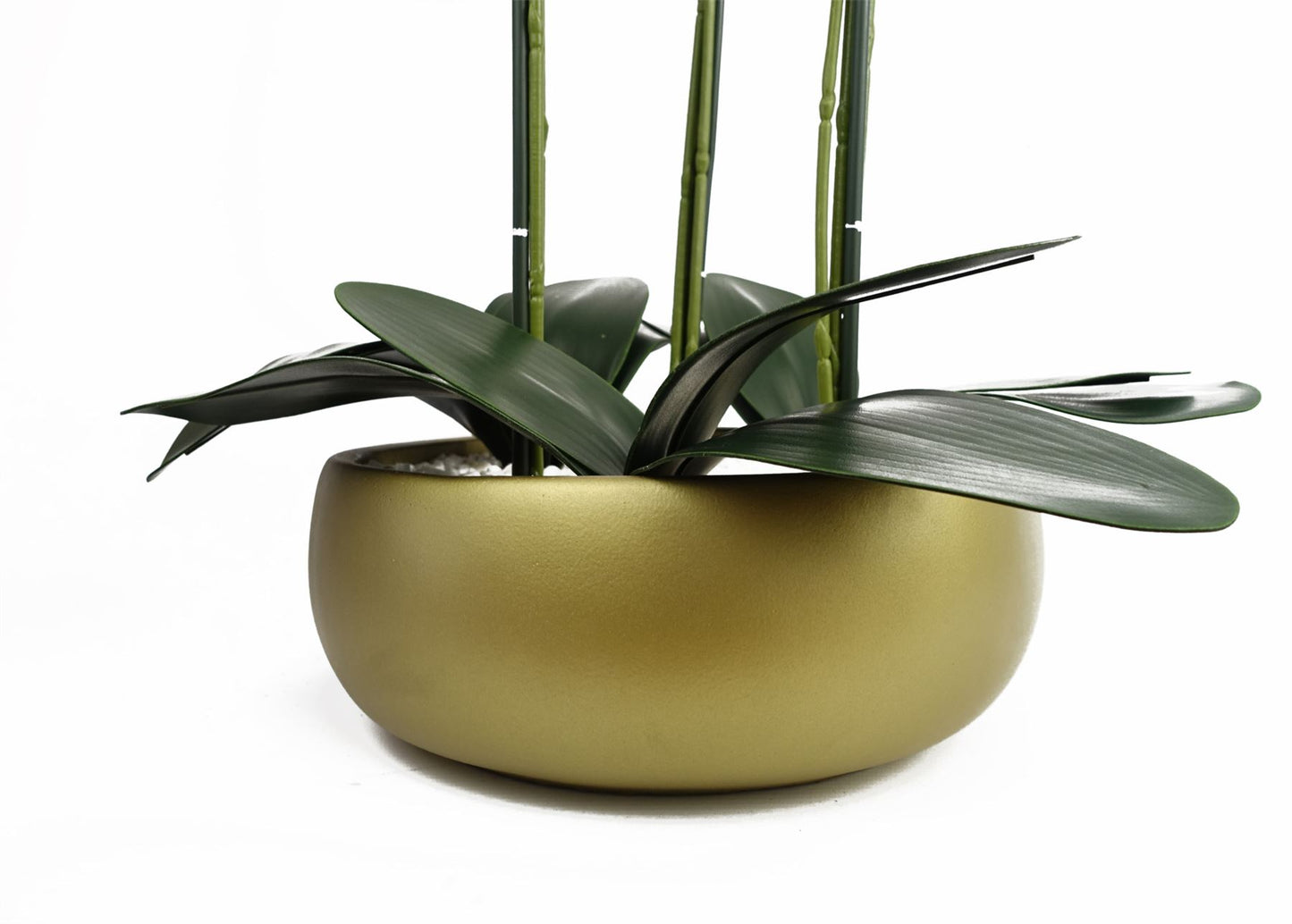60cm Orchid Artificial Pink Gold Ceramic Planter