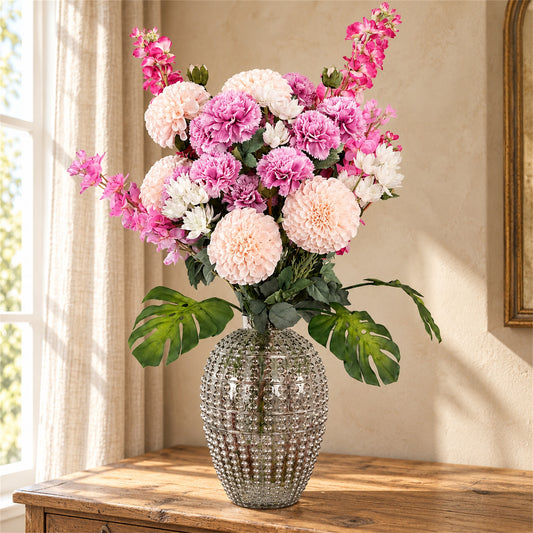 75cm Dahlia Artificial Flowers Tropical Blossom Bubble Vase