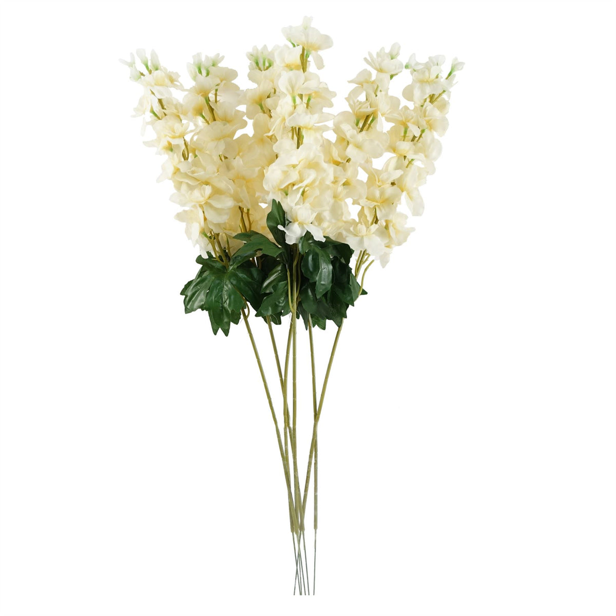 Pack of 6 x 75cm Delphinium Cream Artificial Stem