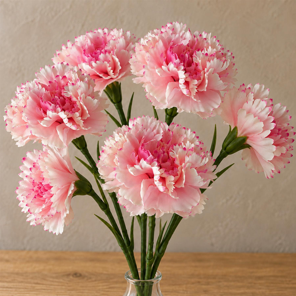 Pack of 6 x 57cm Pink Carnation Artificial Flowers