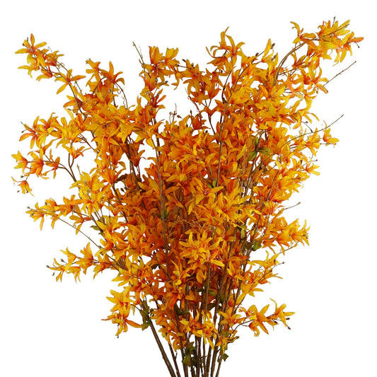 6x 130cm Yellow Blossom Floral Spray Artificial
